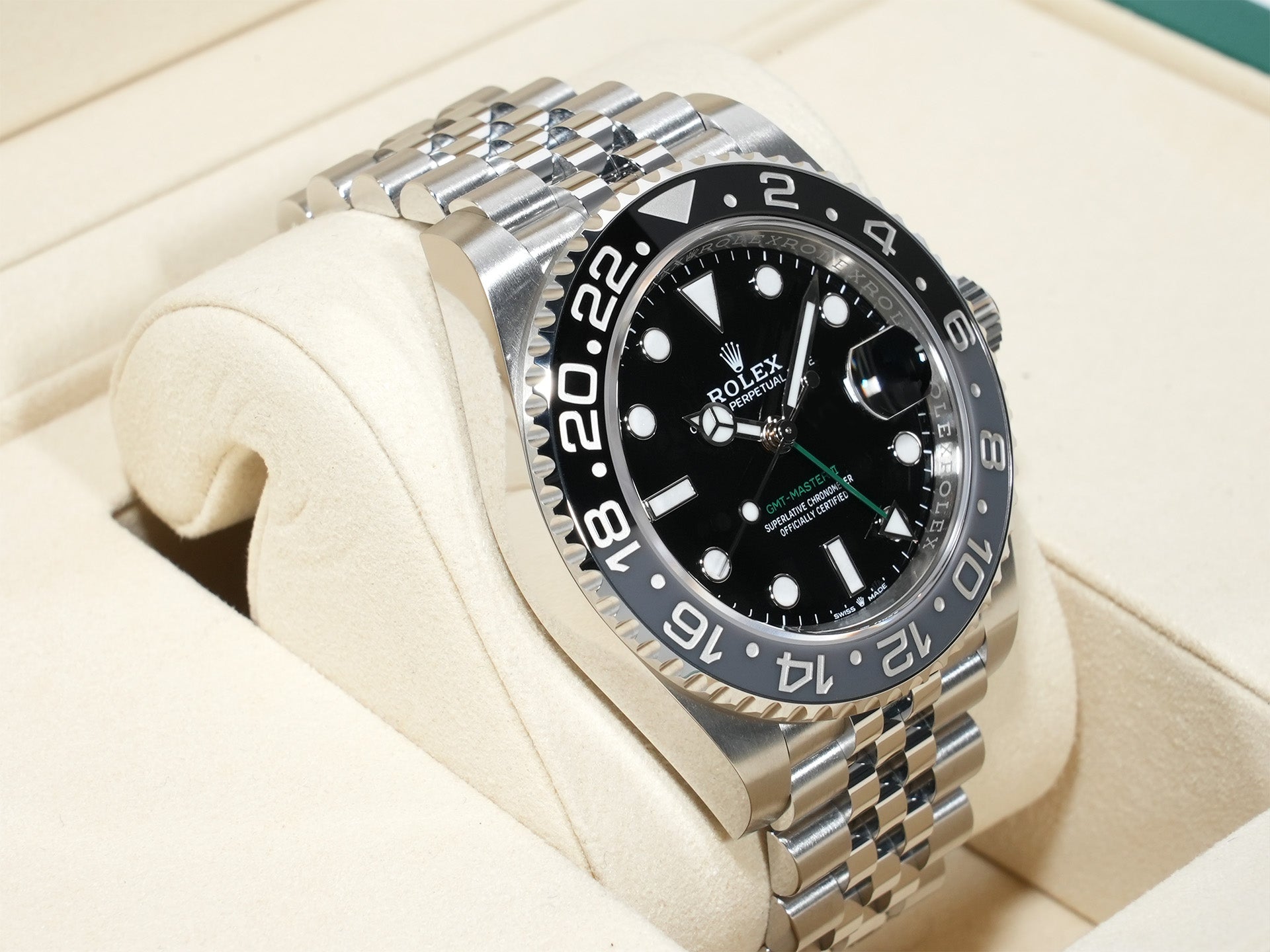 ロレックス GMTマスターII Ref.126710GRNR ステンレススチール ブラック文字盤 ジュビリーブレスレット 未使用 jms5onx7