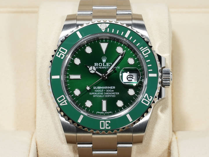 ロレックス サブマリーナー デイト Ref.116610LV ステンレススチール グリーン文字盤 極美品 m2xtzioz