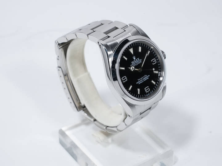 ロレックス エクスプローラーI Ref.14270 ステンレススチール ブラック文字盤 オイスターブレスレット 中古 jm6qrzvg