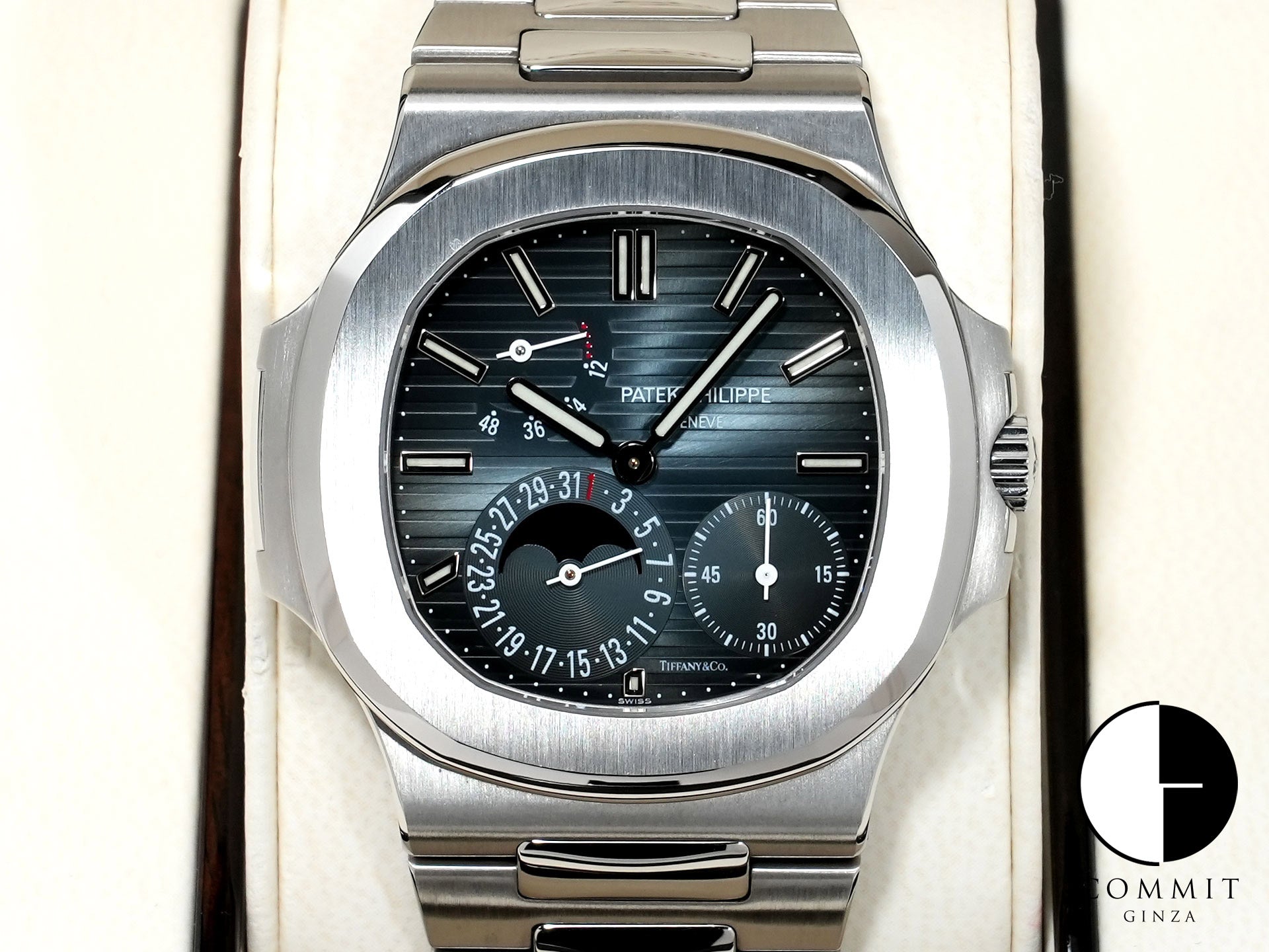 パテックフィリップ ノーチラス プチコンプリケーション TIFFANY＆CO. Ref.5712/1A-001 ステンレススチール ブルー文字盤 中古 ypbg8vpd