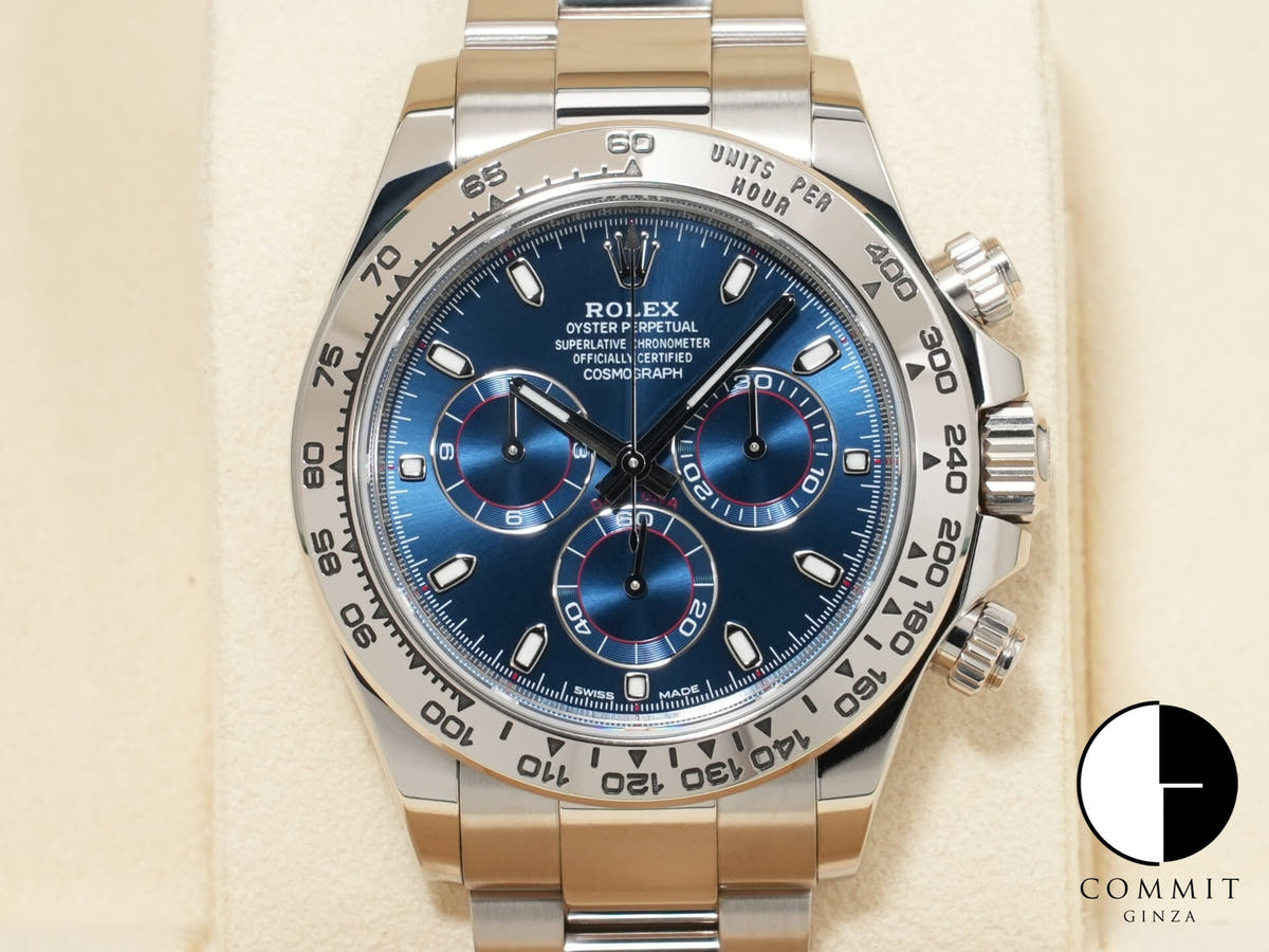 ロレックス デイトナ Ref.116509 ホワイトゴールド ブルー文字盤 美品 tdimd2k3