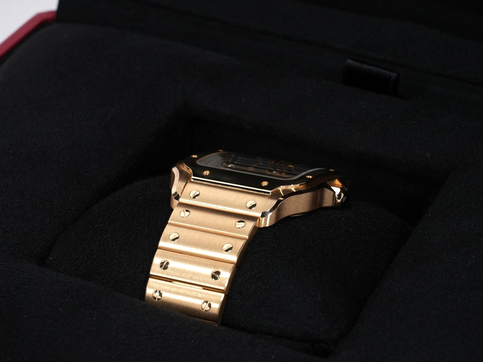 Cartier Santos de Cartier LM Ref. WHSA0042 Yellow Gold Skeleton Dial Excellent Condition Pre-Owned zey2gauv