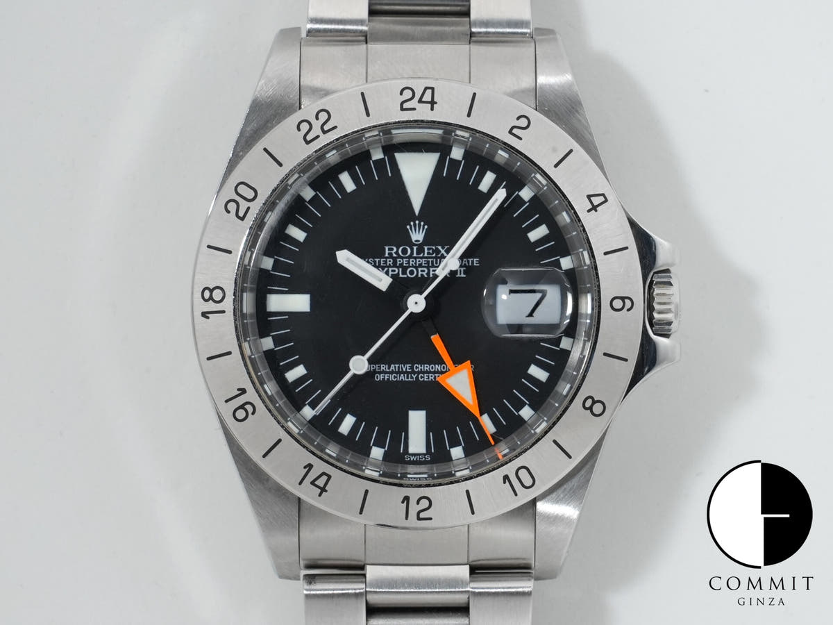 ロレックス エクスプローラーII Ref.1655 ステンレススチール ブラック文字盤 オイスターブレスレット 中古 fn3vvsp6