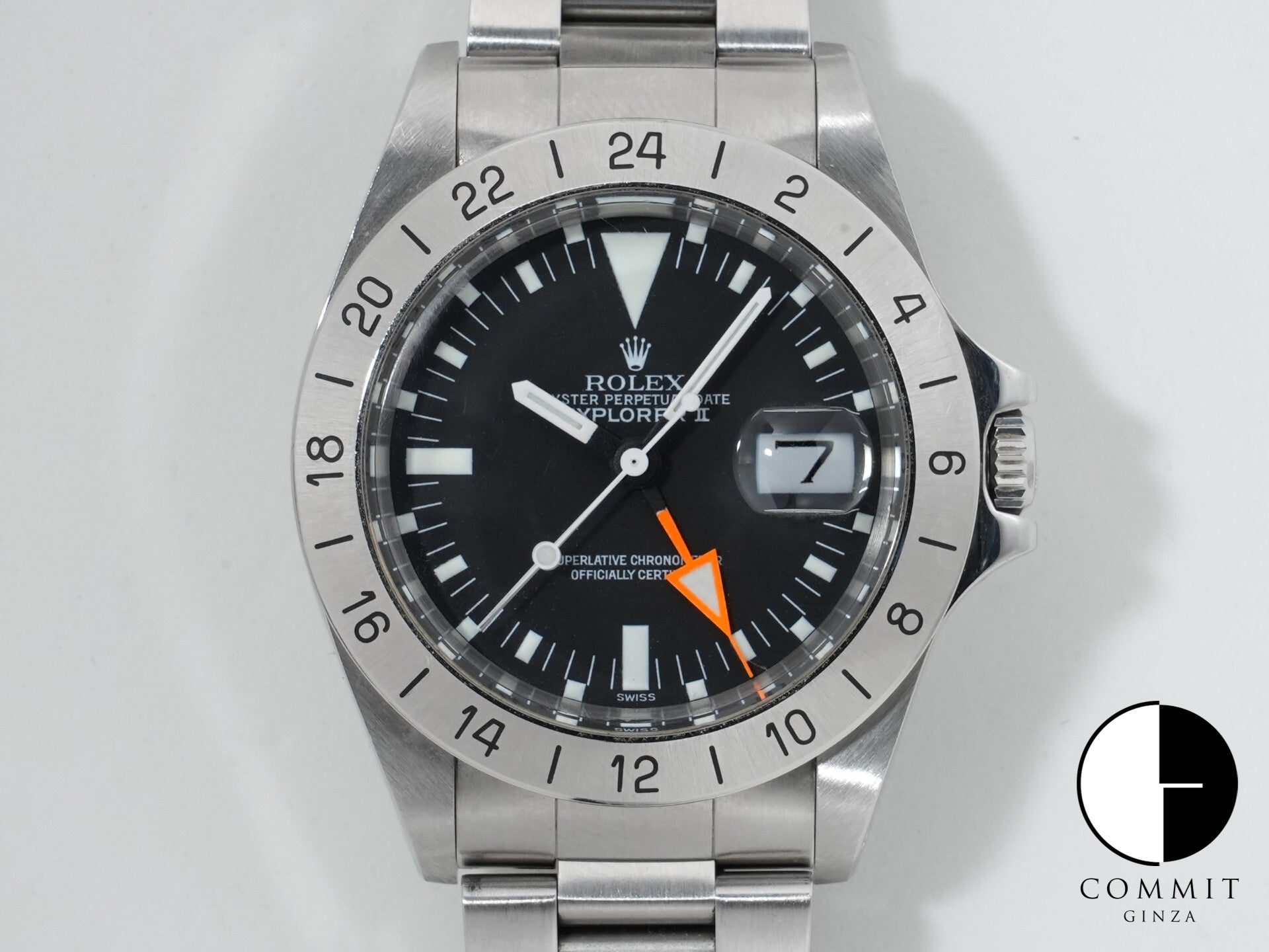 ロレックス エクスプローラーII Ref.1655 ステンレススチール ブラック文字盤 オイスターブレスレット 中古 fn3vvsp6
