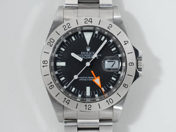 ロレックス エクスプローラーII Ref.1655 ステンレススチール ブラック文字盤 オイスターブレスレット 中古 fn3vvsp6