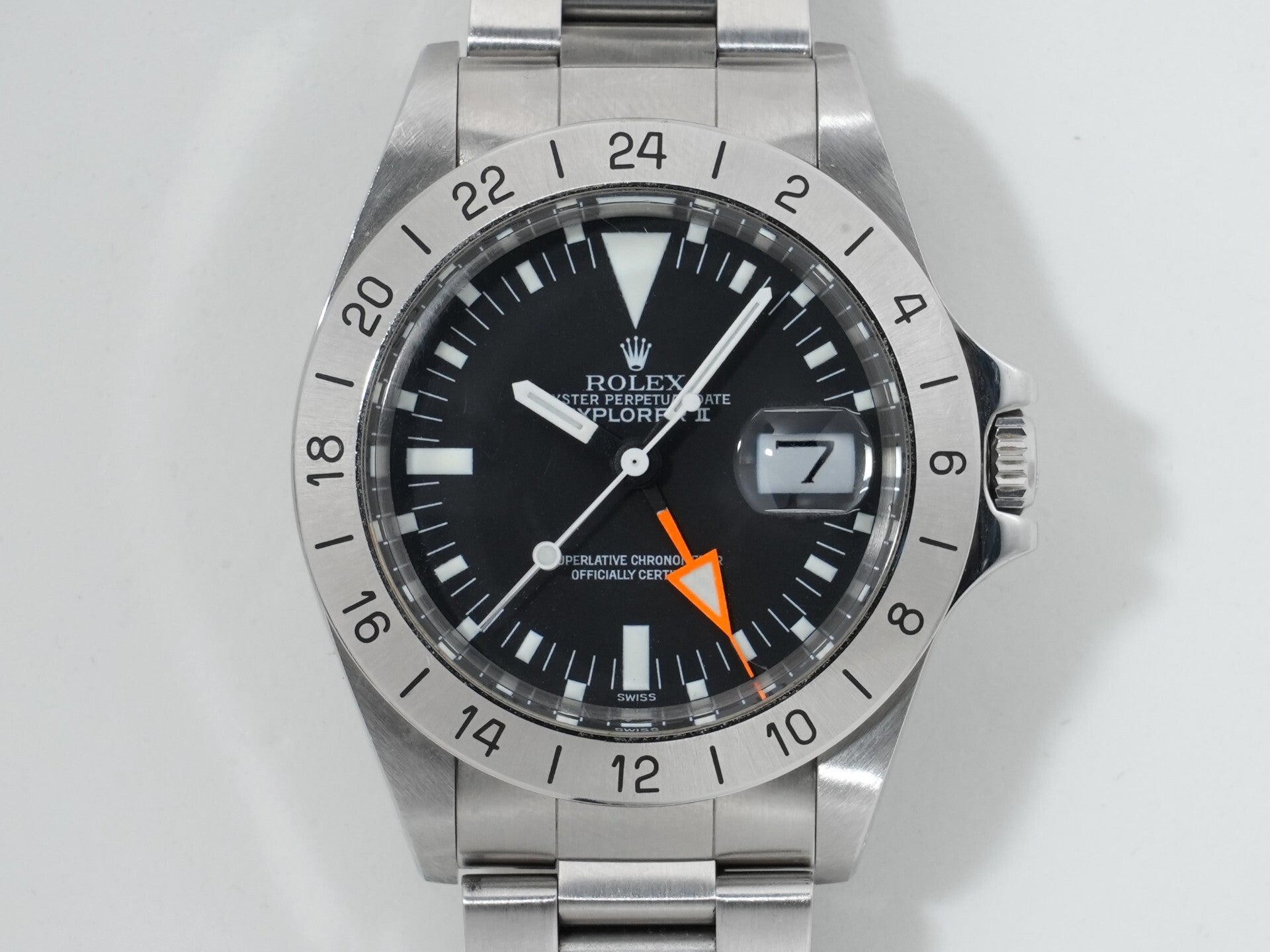 ロレックス エクスプローラーII Ref.1655 ステンレススチール ブラック文字盤 オイスターブレスレット 中古 fn3vvsp6