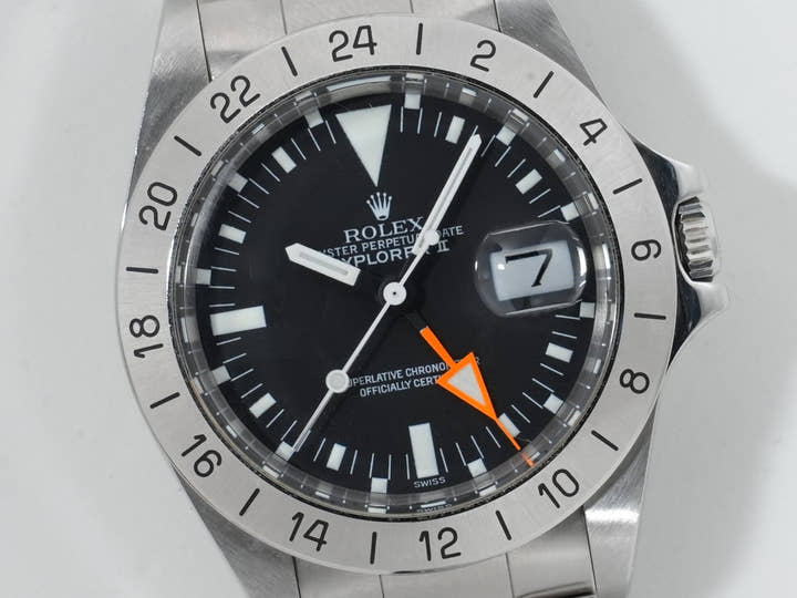 ロレックス エクスプローラーII Ref.1655 ステンレススチール ブラック文字盤 オイスターブレスレット 中古 fn3vvsp6