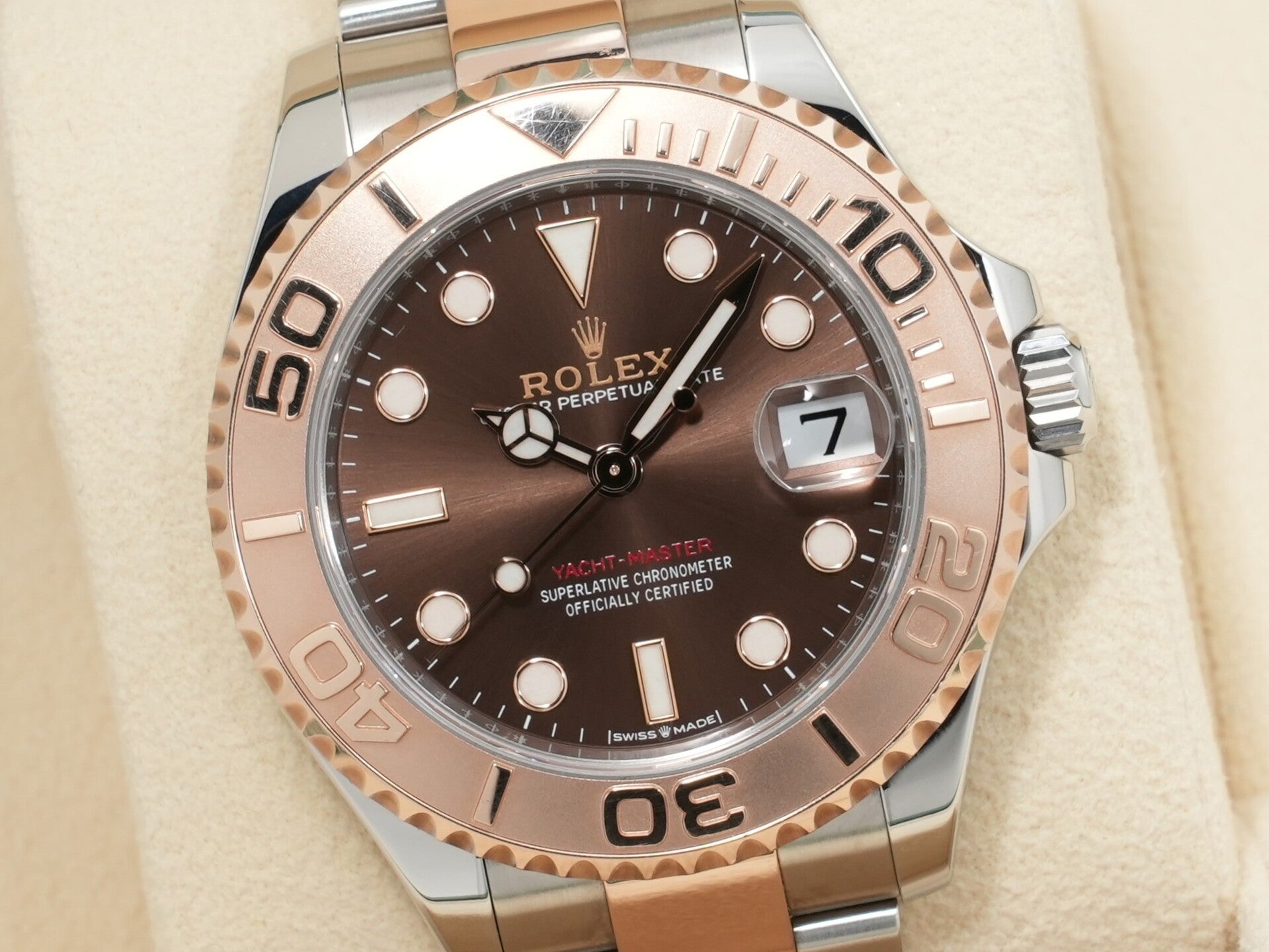 Rolex Yacht-Master 37 Ref. 268621 Stainless Steel/Everose Gold Chocolate Dial Pre-owned 6nptkueq
