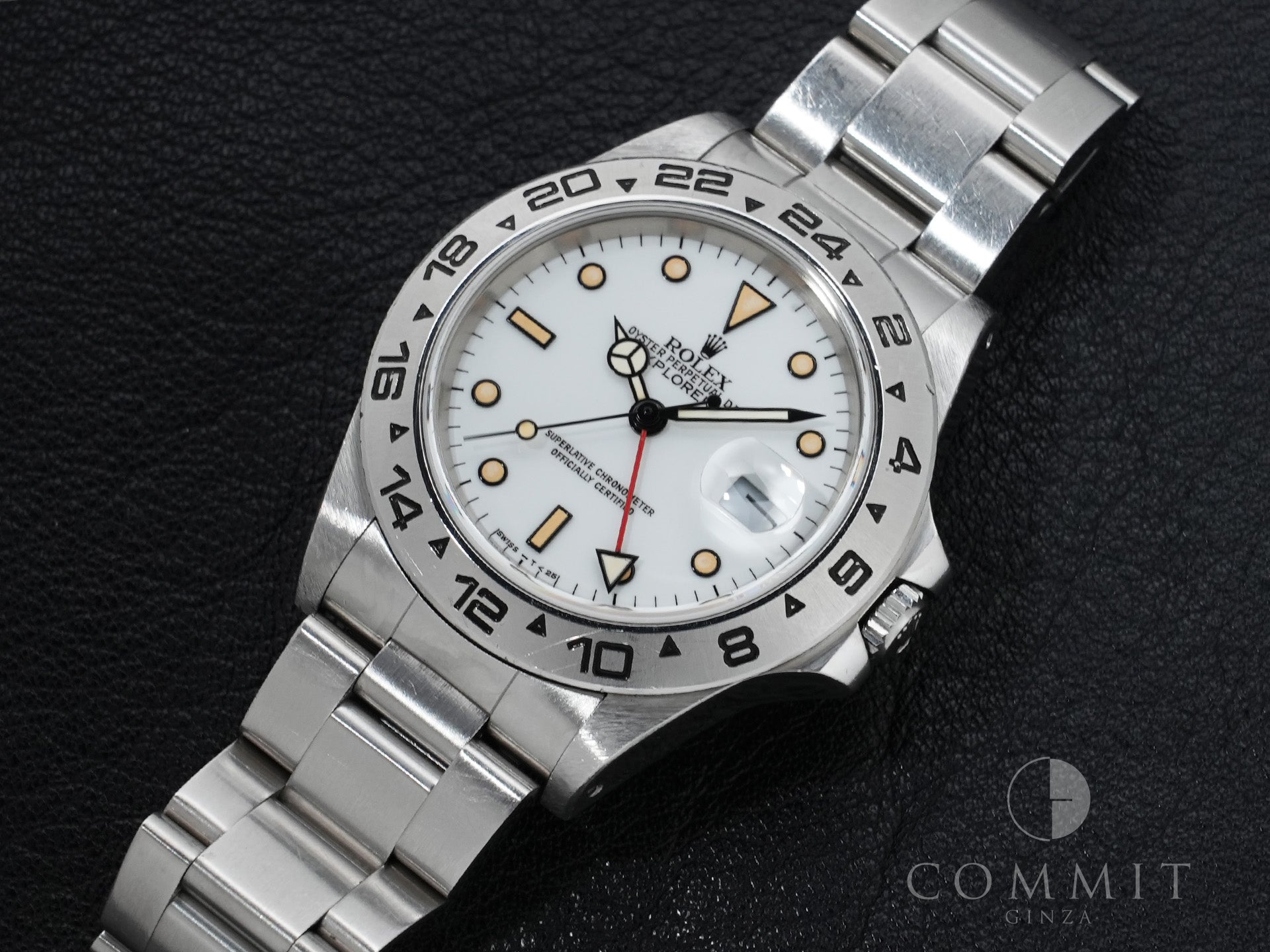 Pre-owned Rolex Explorer II Ref. 16550 Stainless Steel White Dial Oyster Bracelet isiibo2z