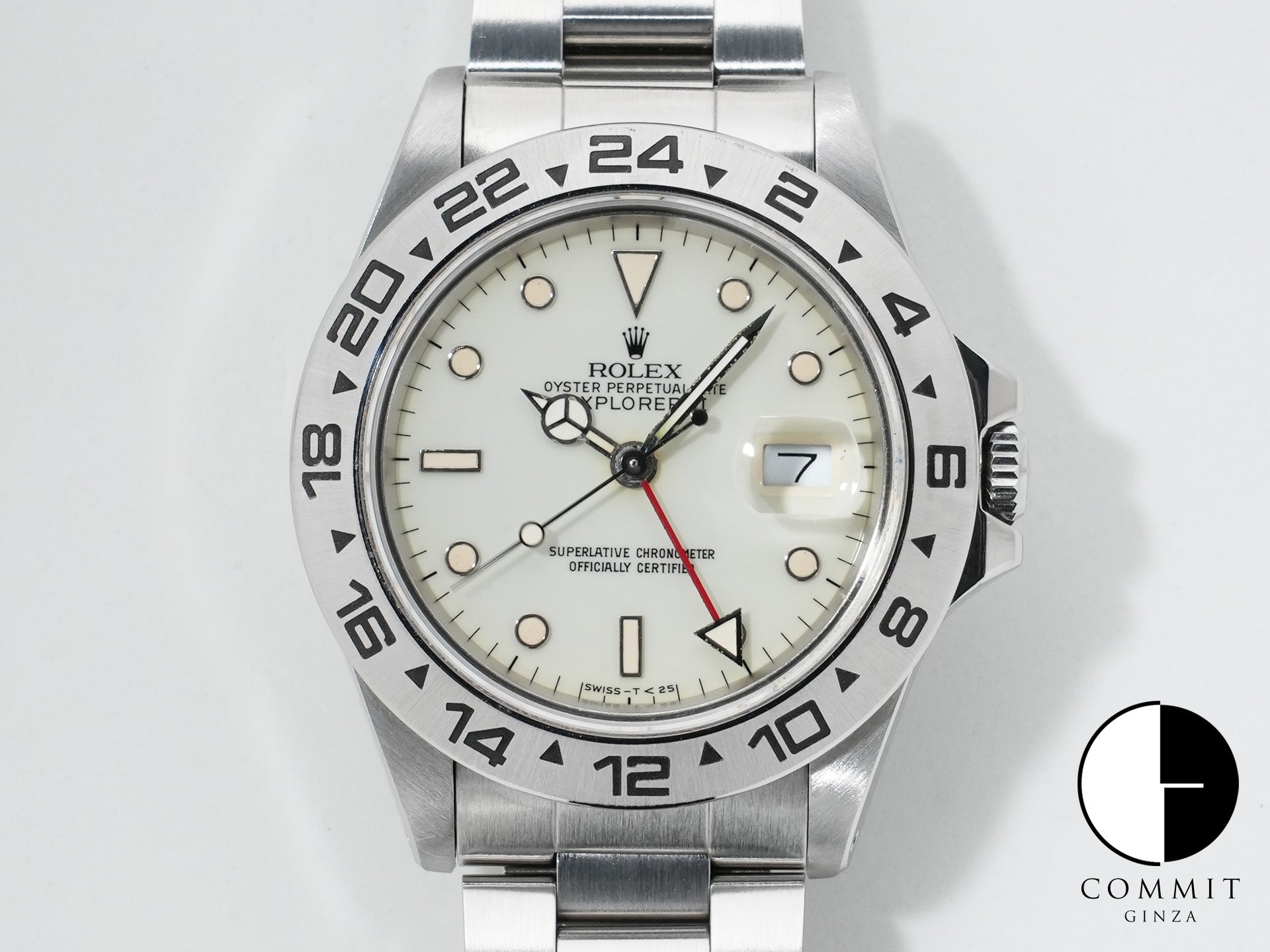 ロレックス エクスプローラーII Ref.16550 ステンレススチール アイボリー文字盤 オイスターブレスレット 中古 wt4f4dqx