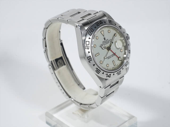 ロレックス エクスプローラーII Ref.16550 ステンレススチール アイボリー文字盤 オイスターブレスレット 中古 wt4f4dqx