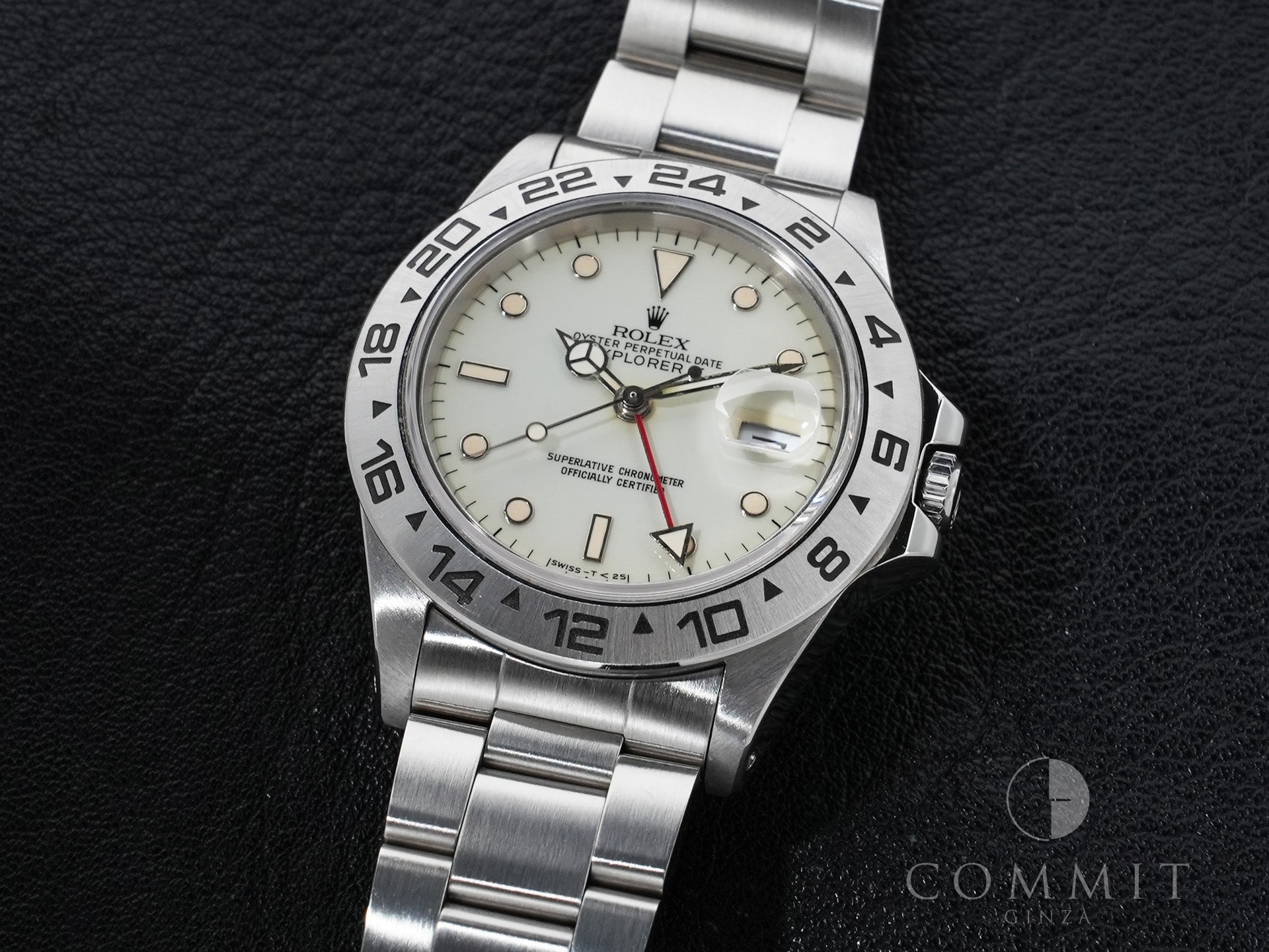 ロレックス エクスプローラーII Ref.16550 ステンレススチール アイボリー文字盤 オイスターブレスレット 中古 wt4f4dqx