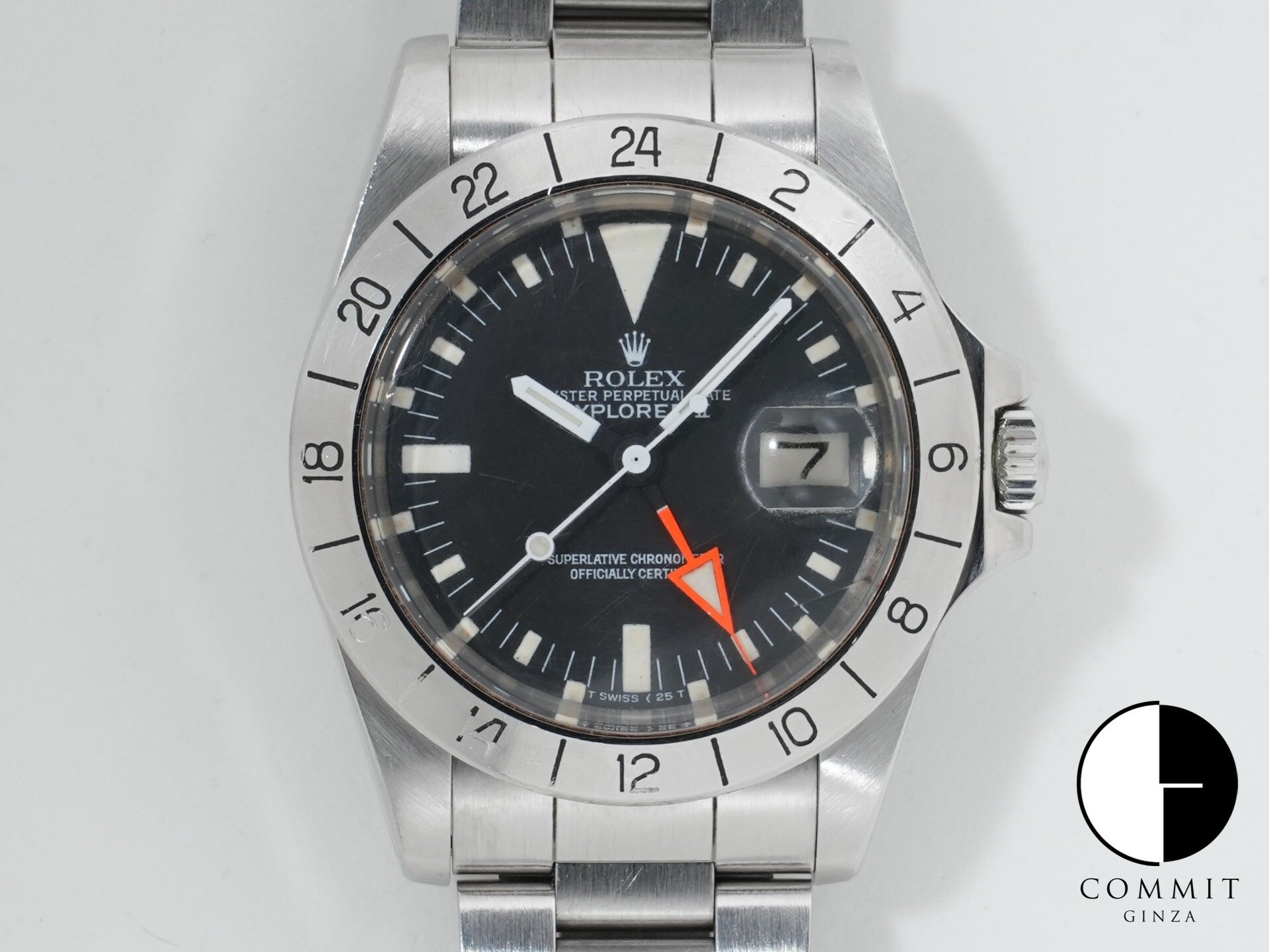 ロレックス エクスプローラーII Ref.1655 ステンレススチール ブラック文字盤 オイスターブレスレット 中古 u8in292o