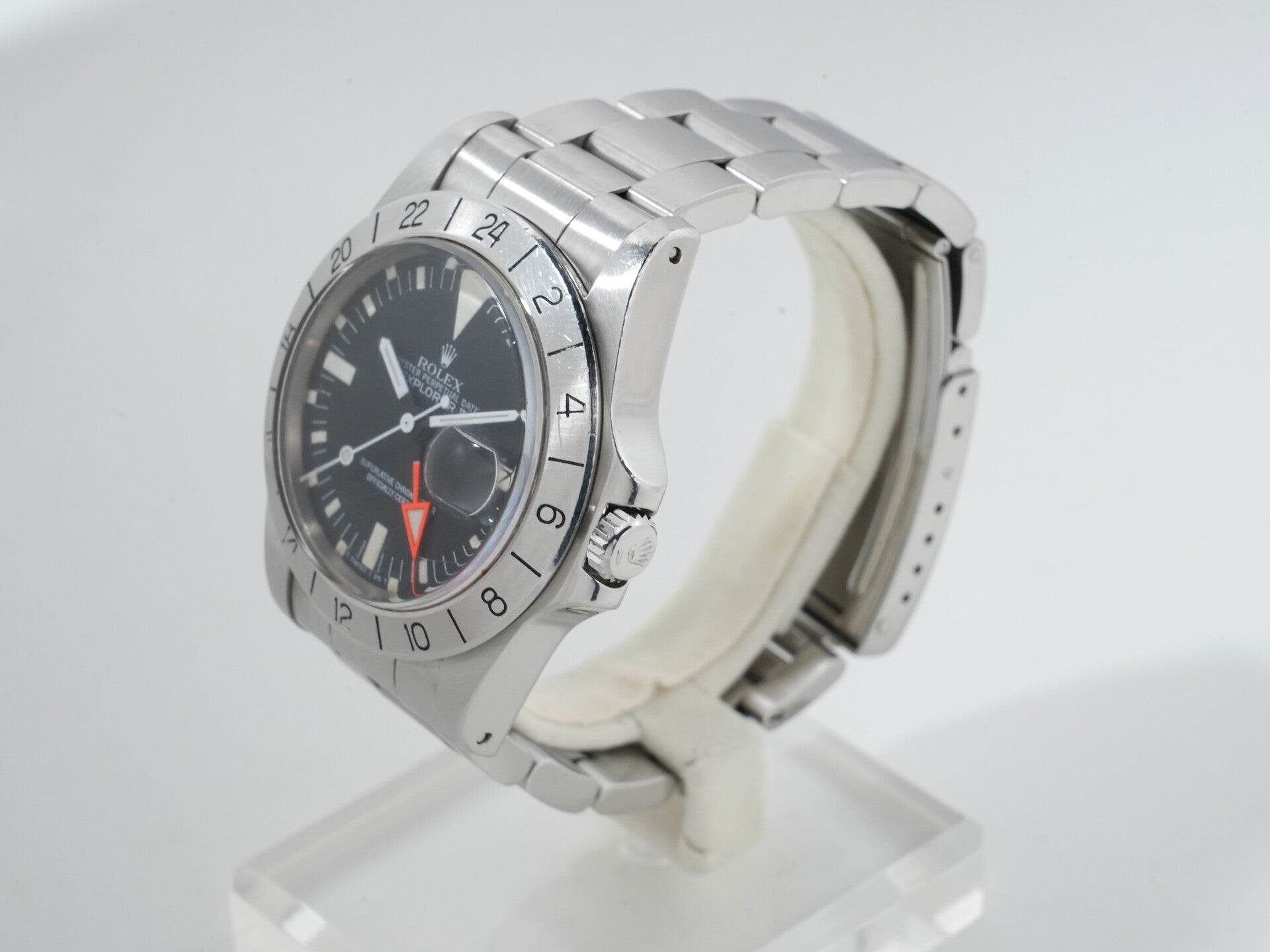 ロレックス エクスプローラーII Ref.1655 ステンレススチール ブラック文字盤 オイスターブレスレット 中古 u8in292o