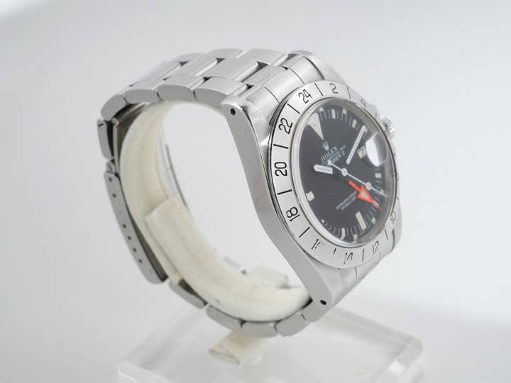 ロレックス エクスプローラーII Ref.1655 ステンレススチール ブラック文字盤 オイスターブレスレット 中古 u8in292o