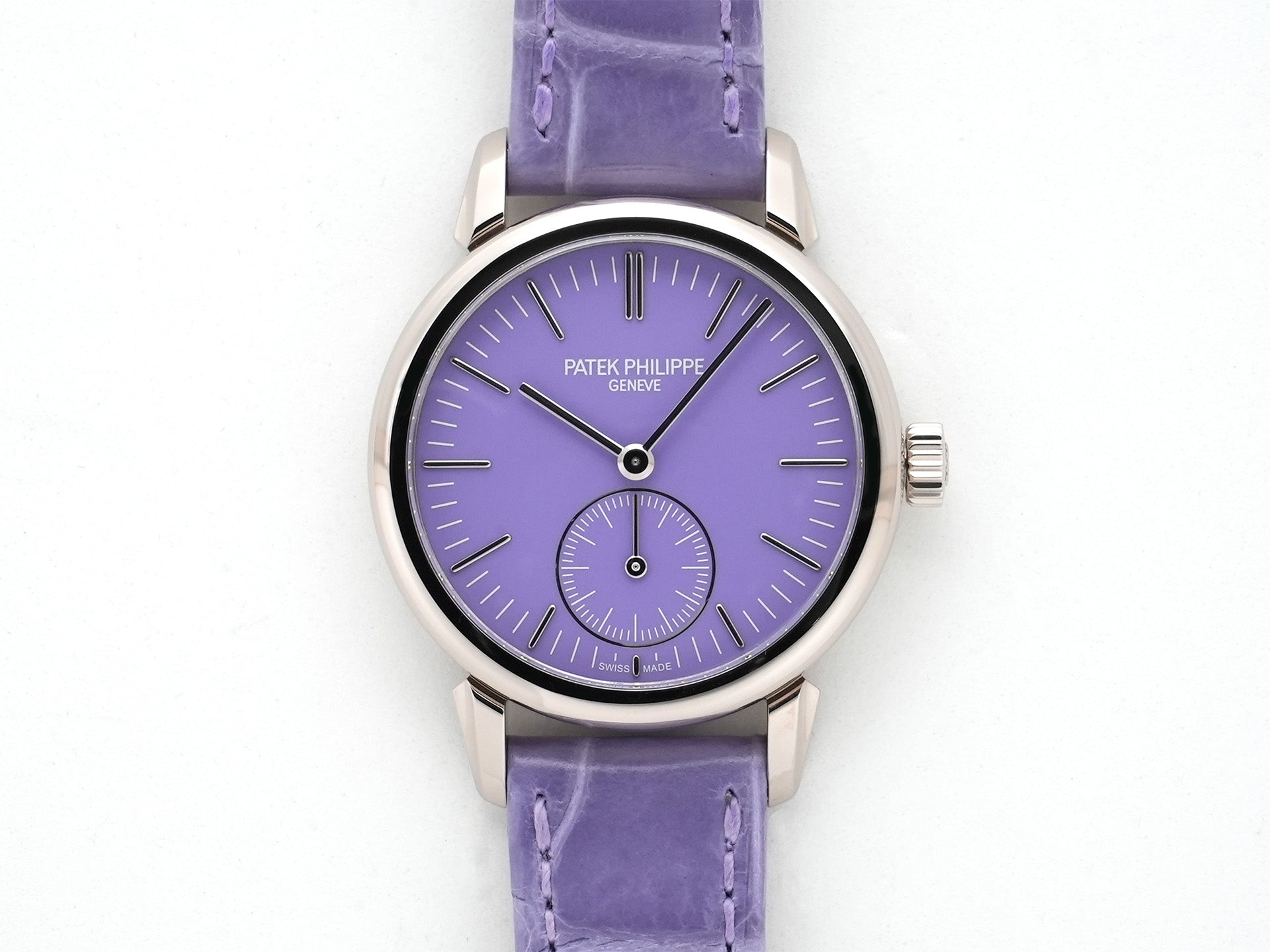 Patek Philippe Calatrava Grand Exhibition Tokyo 2023 Ref. 7127G-010 White Gold Lilac Tone (Purple) Dial Unused 4xqjazwh