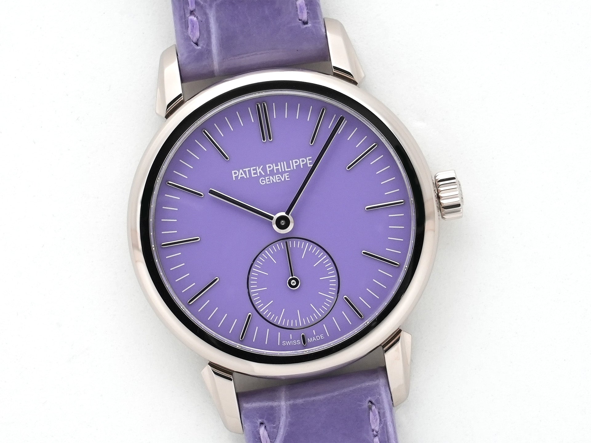 Patek Philippe Calatrava Grand Exhibition Tokyo 2023 Ref. 7127G-010 White Gold Lilac Tone (Purple) Dial Unused 4xqjazwh