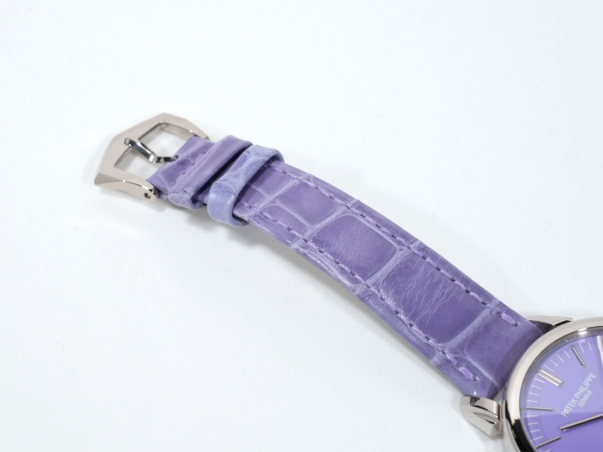 Patek Philippe Calatrava Grand Exhibition Tokyo 2023 Ref. 7127G-010 White Gold Lilac Tone (Purple) Dial Unused 4xqjazwh