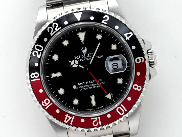 ロレックス GMTマスターII Ref.16710 ステンレススチール ブラック文字盤 オイスターブレスレット 美品 84nfi538