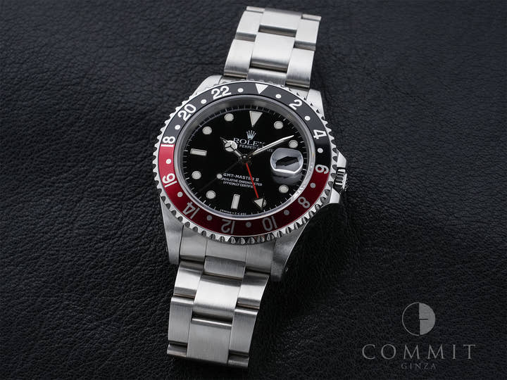 ロレックス GMTマスターII Ref.16710 ステンレススチール ブラック文字盤 オイスターブレスレット 美品 84nfi538