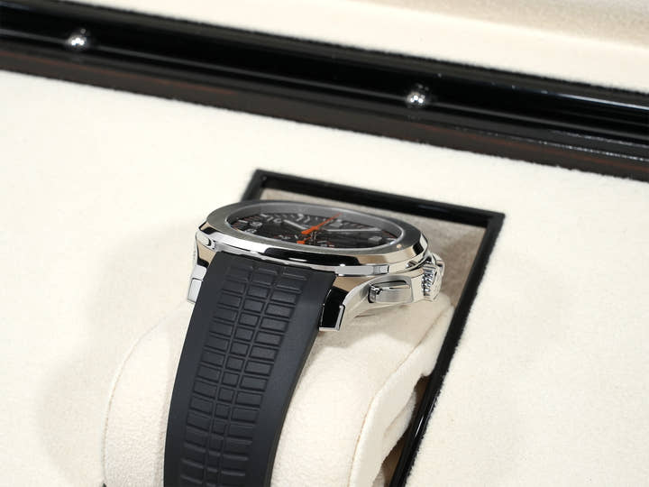 パテックフィリップ アクアノート クロノグラフ Ref.5968A-001 ステンレススチール ブラック文字盤 美中古 hxysfr8f