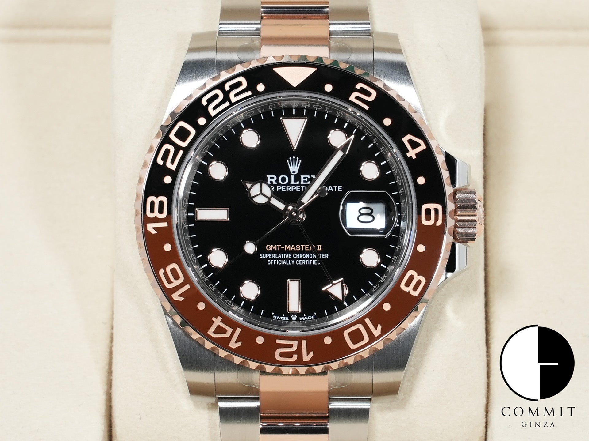 ロレックス GMTマスターII Ref.126711CHNR ステンレススチール/エバーローズゴールド ブラック文字盤 オイスターブレスレット 美中古 6eaeb3jw