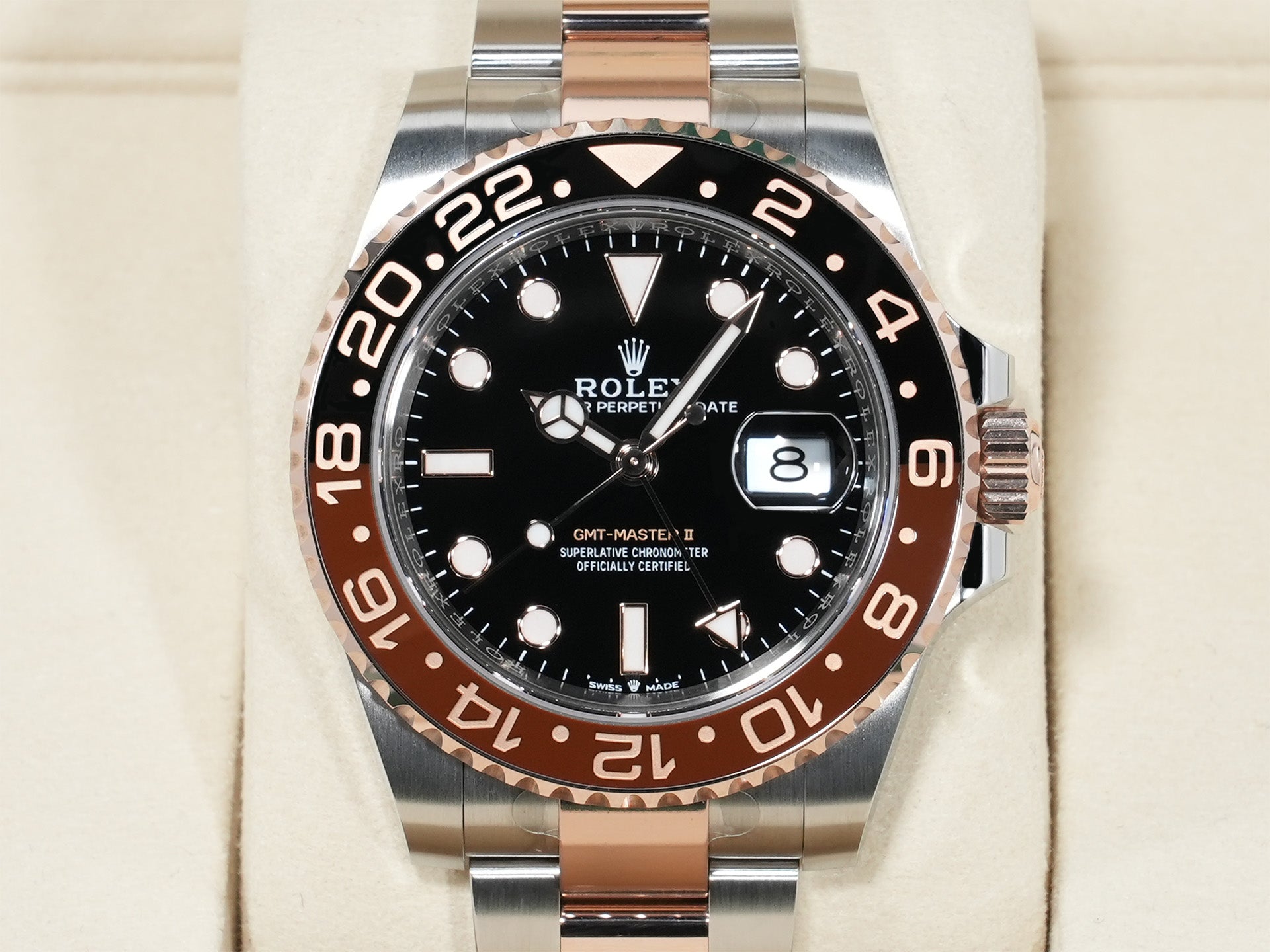 ロレックス GMTマスターII Ref.126711CHNR ステンレススチール/エバーローズゴールド ブラック文字盤 オイスターブレスレット 美中古 6eaeb3jw
