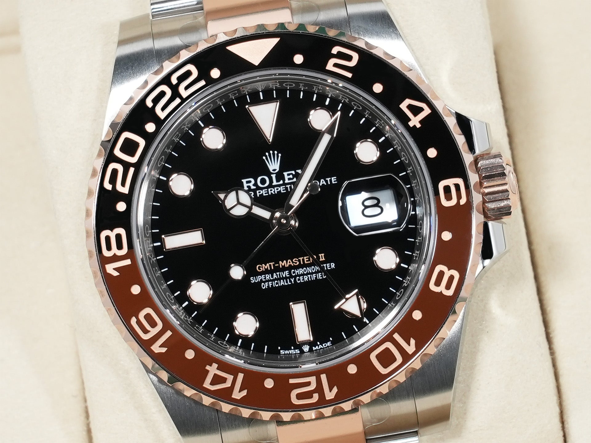 ロレックス GMTマスターII Ref.126711CHNR ステンレススチール/エバーローズゴールド ブラック文字盤 オイスターブレスレット 美中古 6eaeb3jw