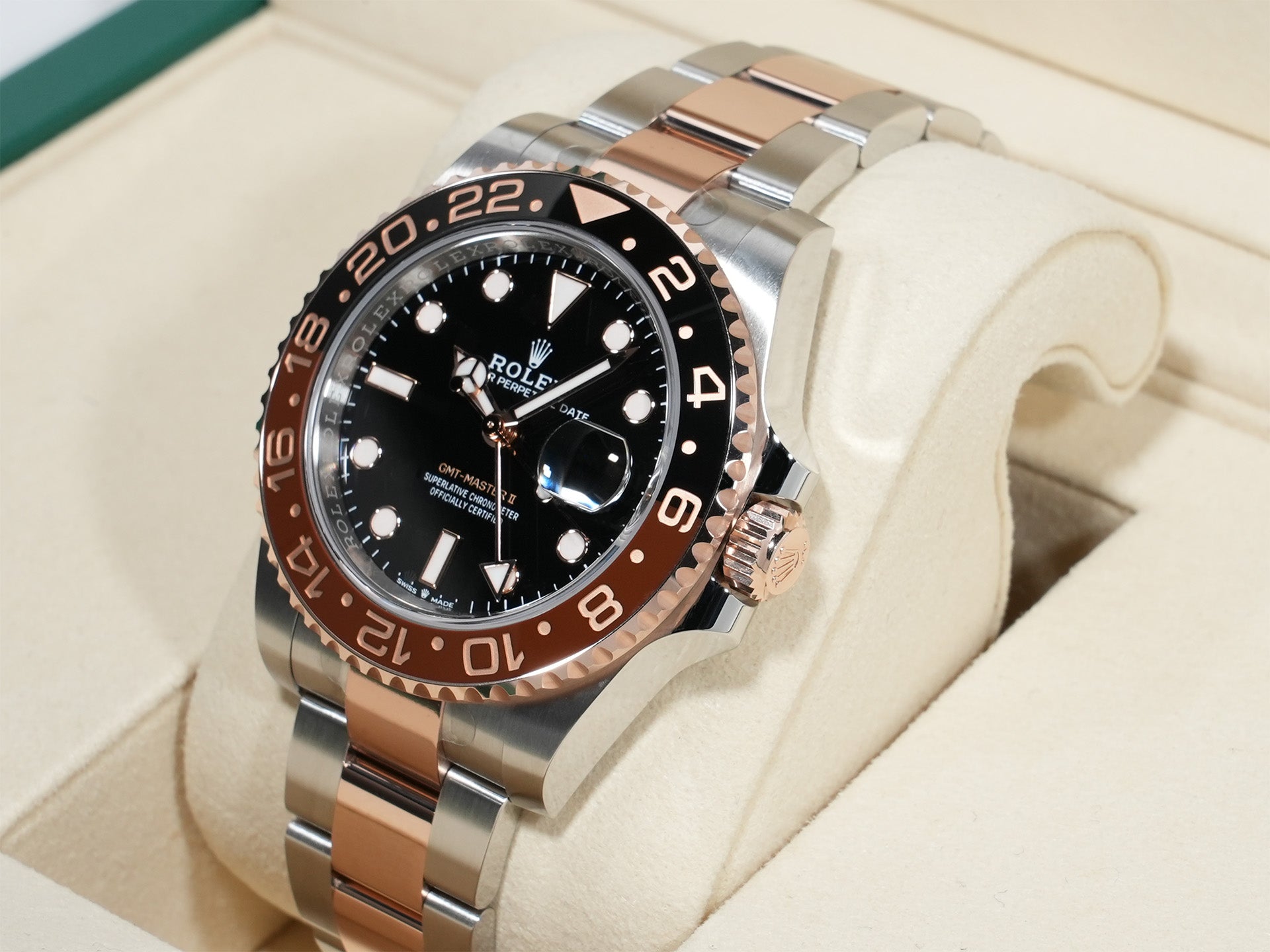 ロレックス GMTマスターII Ref.126711CHNR ステンレススチール/エバーローズゴールド ブラック文字盤 オイスターブレスレット 美中古 6eaeb3jw
