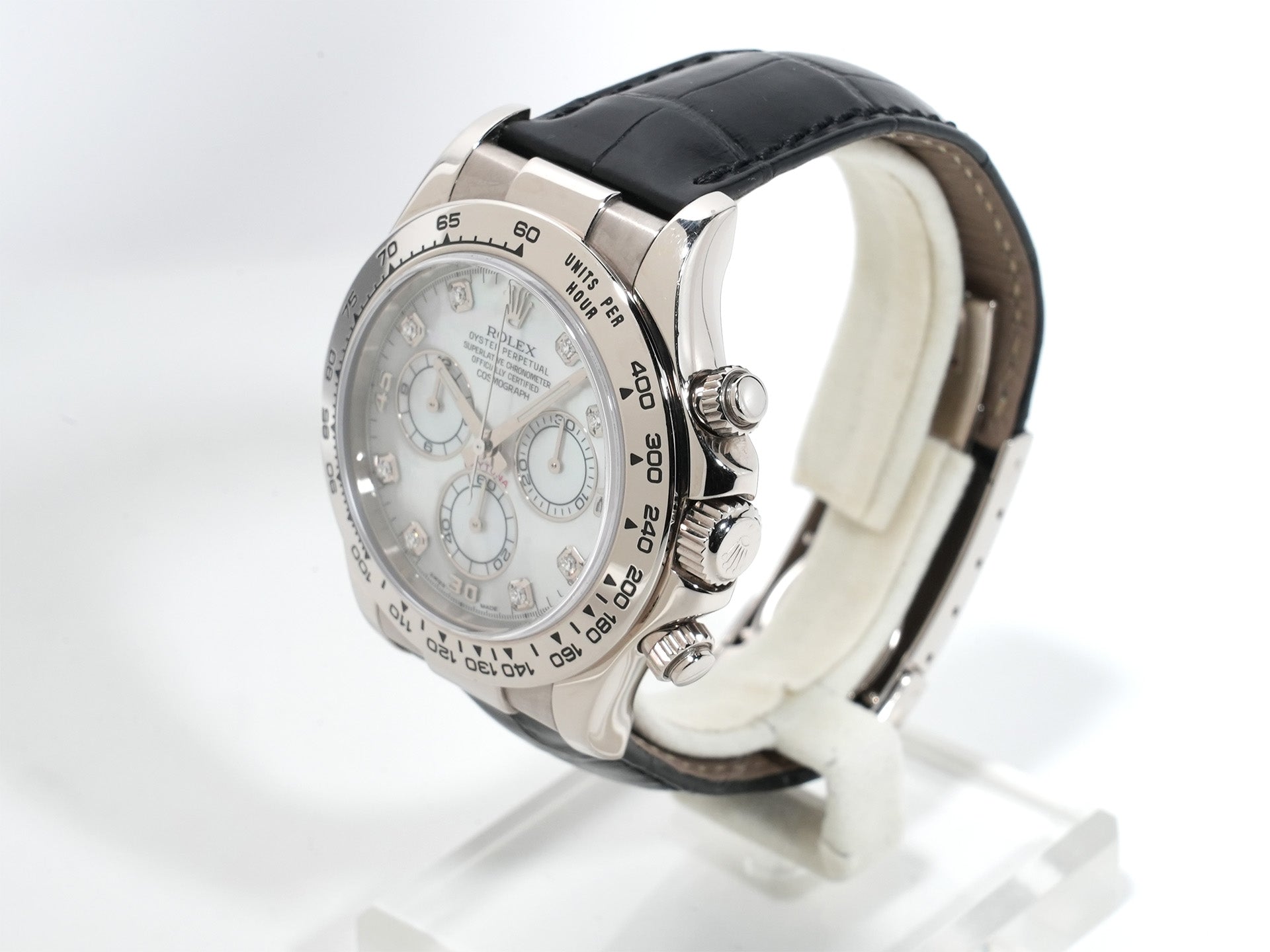 ロレックス デイトナ Ref.116519 ホワイトゴールド ホワイトシェルx10Pダイヤ文字盤 中古 tocmr6s2