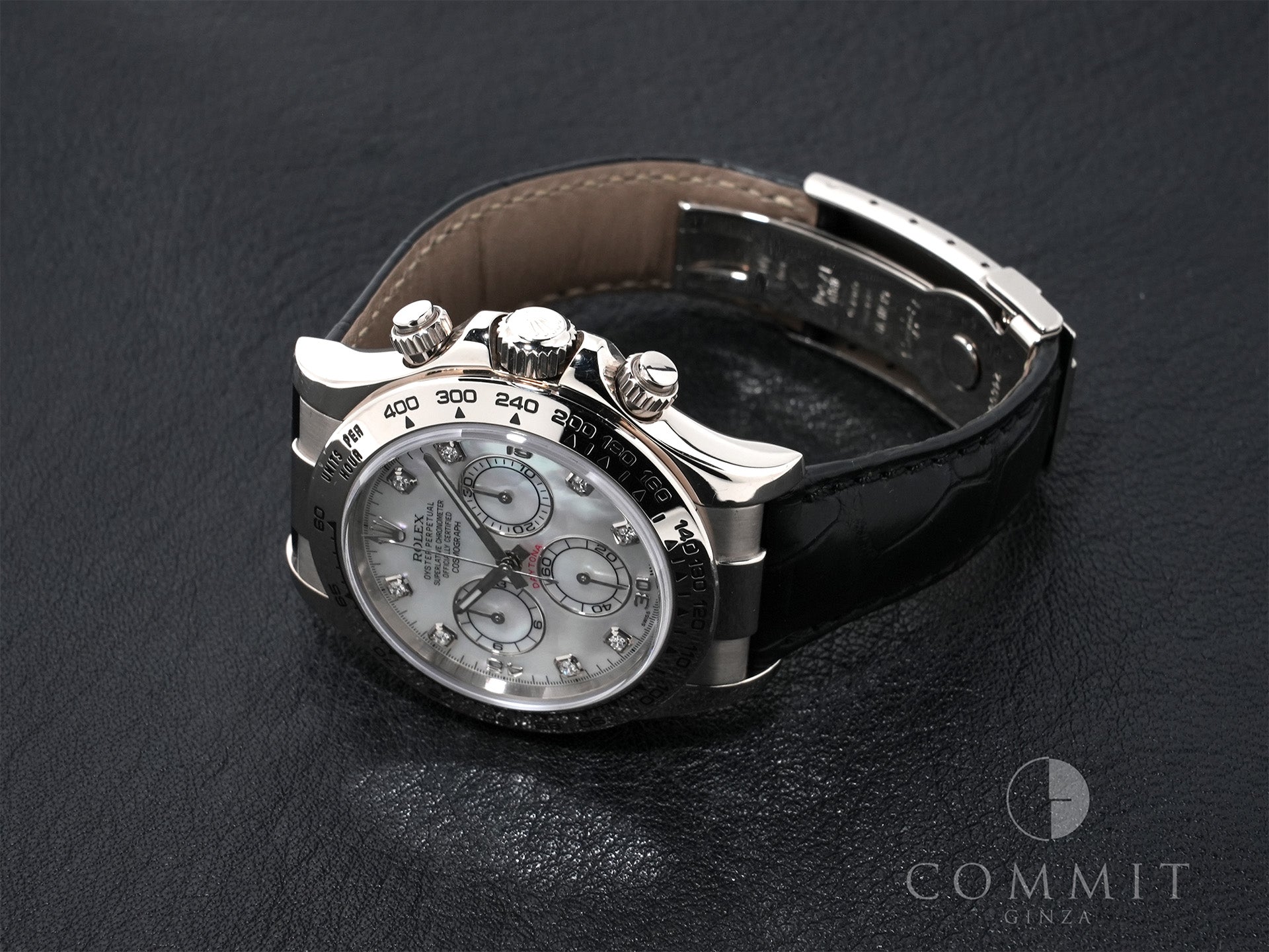 ロレックス デイトナ Ref.116519 ホワイトゴールド ホワイトシェルx10Pダイヤ文字盤 中古 tocmr6s2