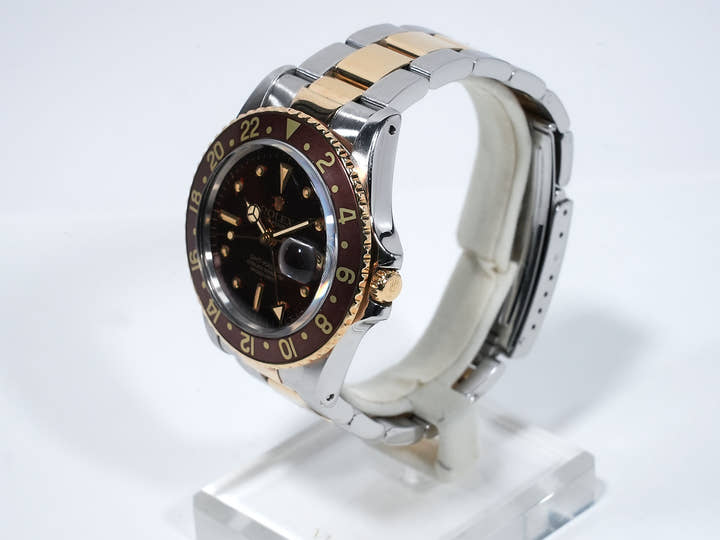 ロレックス GMTマスター Ref.1675/3 ステンレススチール/イエローゴールド ブラウン文字盤 オイスターブレスレット 中古 dtwmxxx3