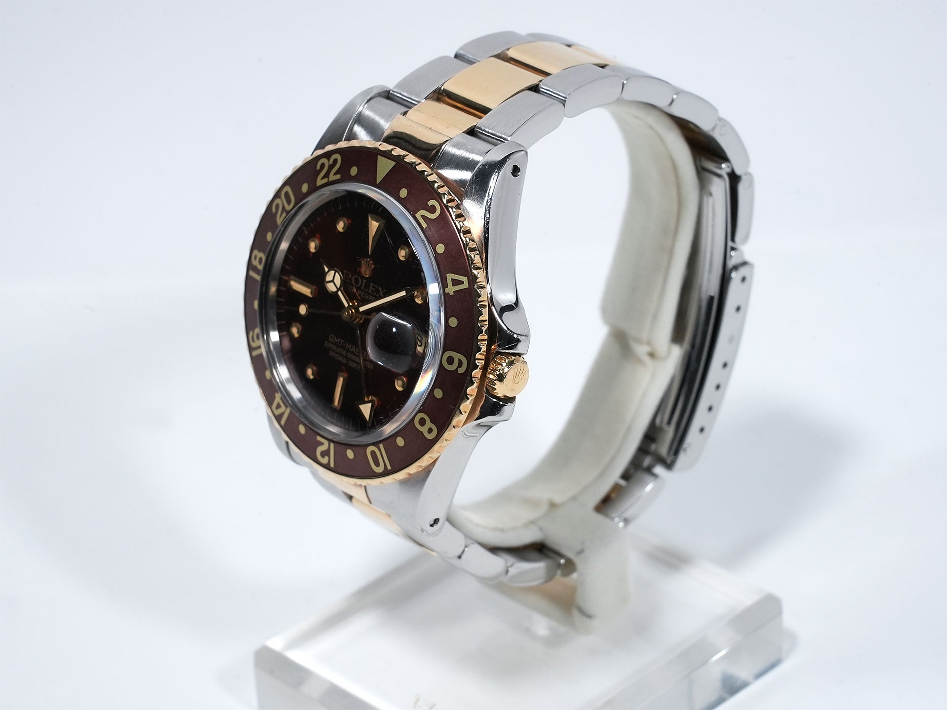 ロレックス GMTマスター Ref.1675/3 ステンレススチール/イエローゴールド ブラウン文字盤 オイスターブレスレット 中古 dtwmxxx3