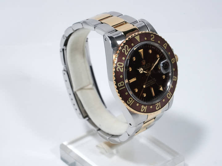ロレックス GMTマスター Ref.1675/3 ステンレススチール/イエローゴールド ブラウン文字盤 オイスターブレスレット 中古 dtwmxxx3