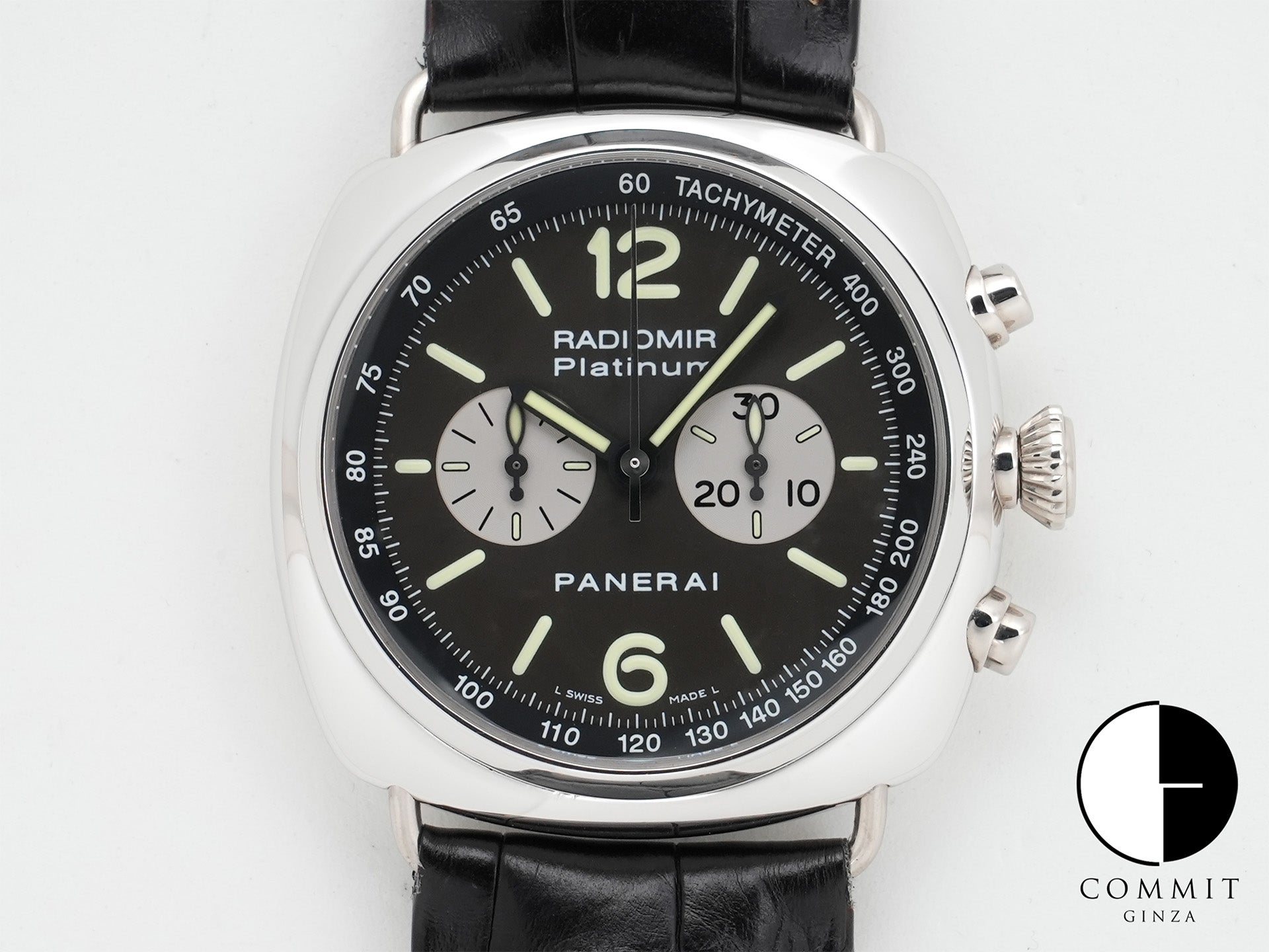 Panerai Radiomir Platinum Chronograph Wempe Limited Edition Ref. PAM00218 Platinum Black Dial Pre-owned ab8vabkn