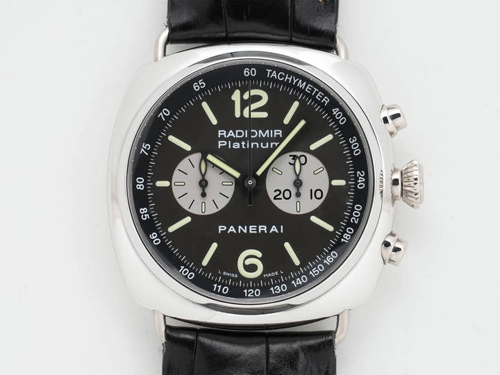 Panerai Radiomir Platinum Chronograph Wempe Limited Edition Ref. PAM00218 Platinum Black Dial Pre-owned ab8vabkn