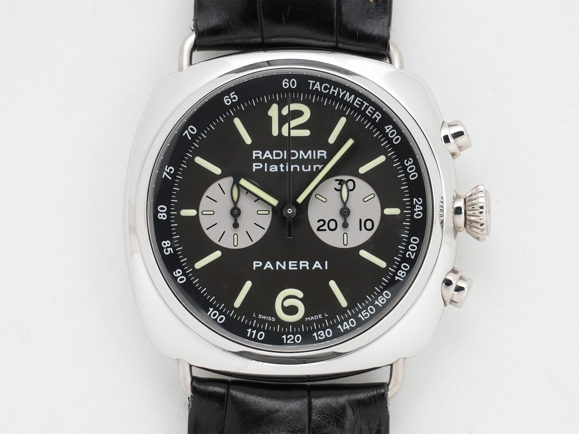 Panerai Radiomir Platinum Chronograph Wempe Limited Edition Ref. PAM00218 Platinum Black Dial Pre-owned ab8vabkn