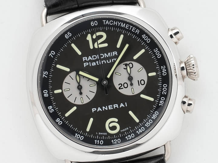 Panerai Radiomir Platinum Chronograph Wempe Limited Edition Ref. PAM00218 Platinum Black Dial Pre-owned ab8vabkn