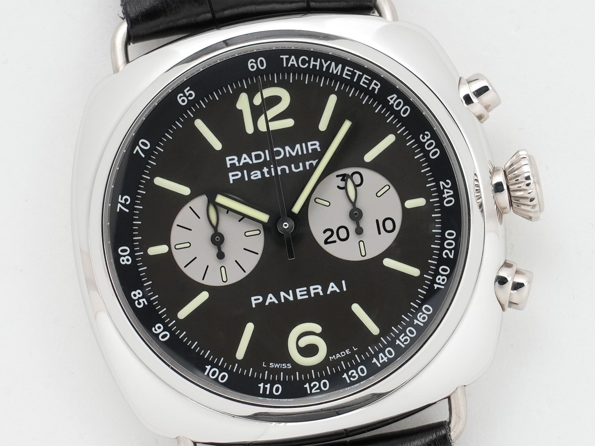 Panerai Radiomir Platinum Chronograph Wempe Limited Edition Ref. PAM00218 Platinum Black Dial Pre-owned ab8vabkn