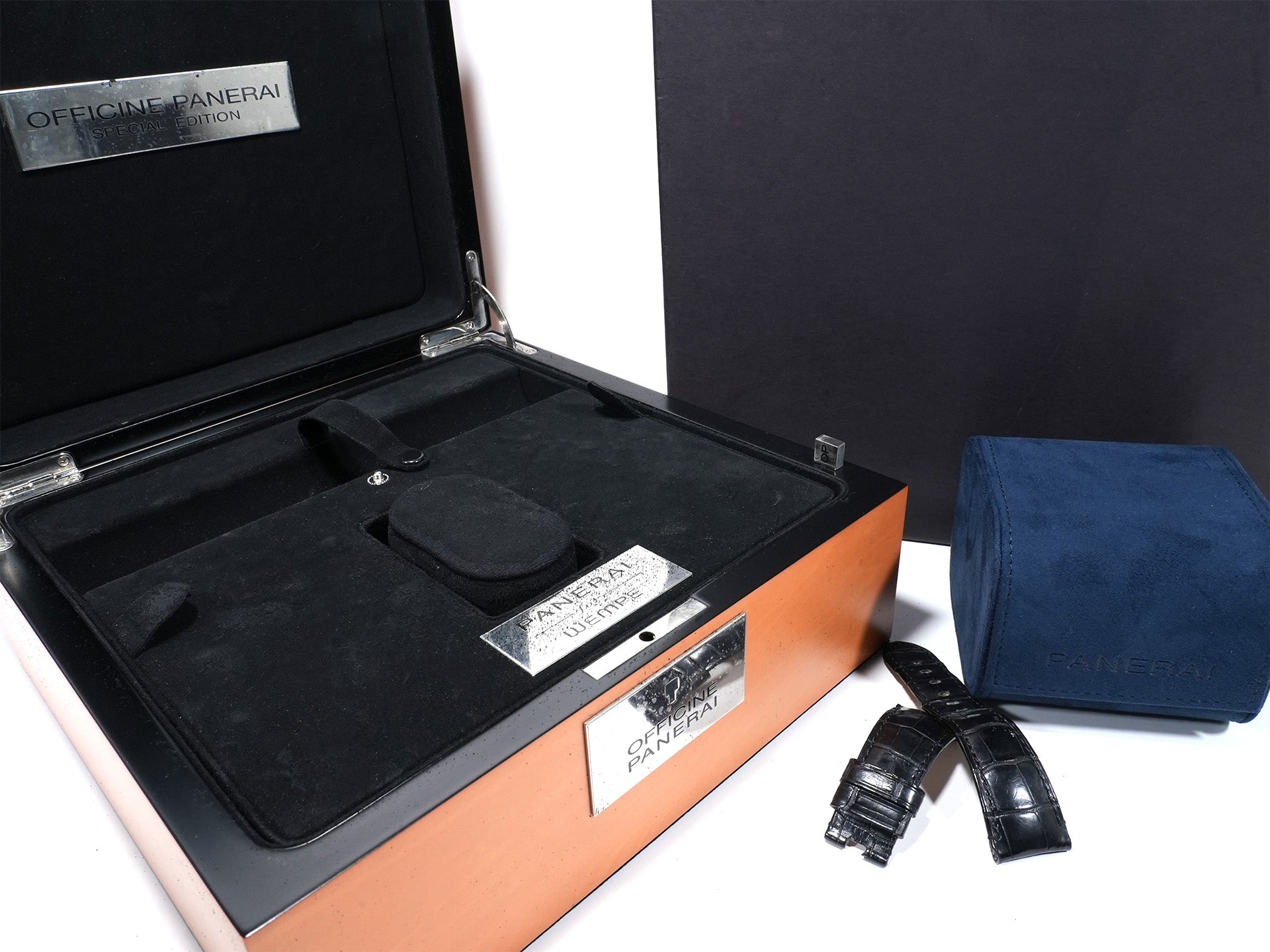 Panerai Radiomir Platinum Chronograph Wempe Limited Edition Ref. PAM00218 Platinum Black Dial Pre-owned ab8vabkn