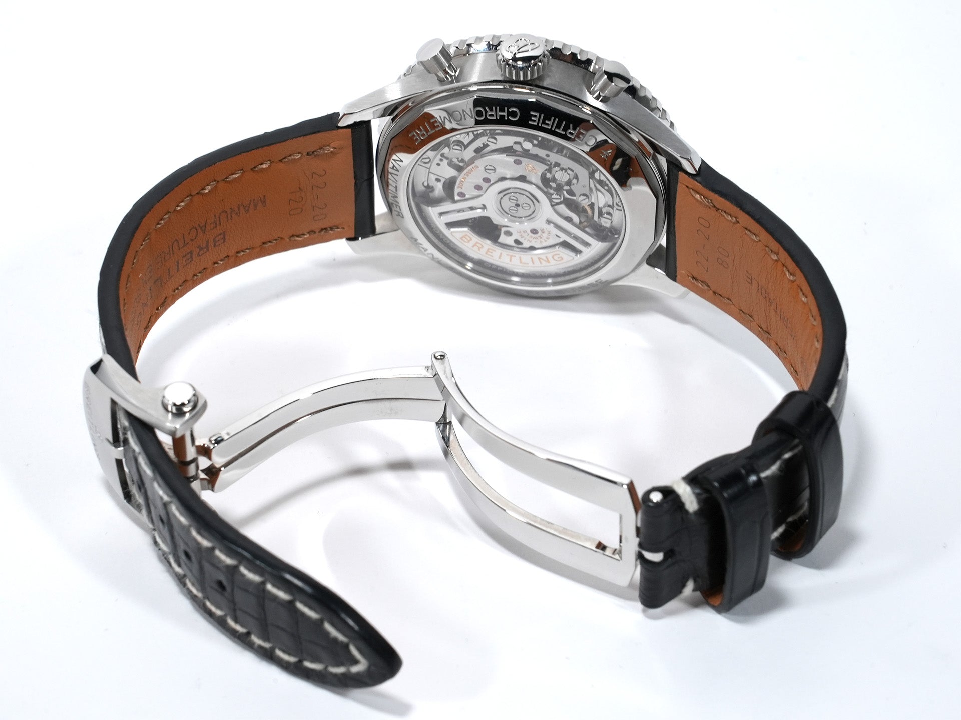 Breitling Navitimer B19 Chronograph 43 Perpetual Calendar Ref. PB1920251C1P1 Stainless Steel/Platinum Ice Blue Dial Pre-owned p3dx48hb