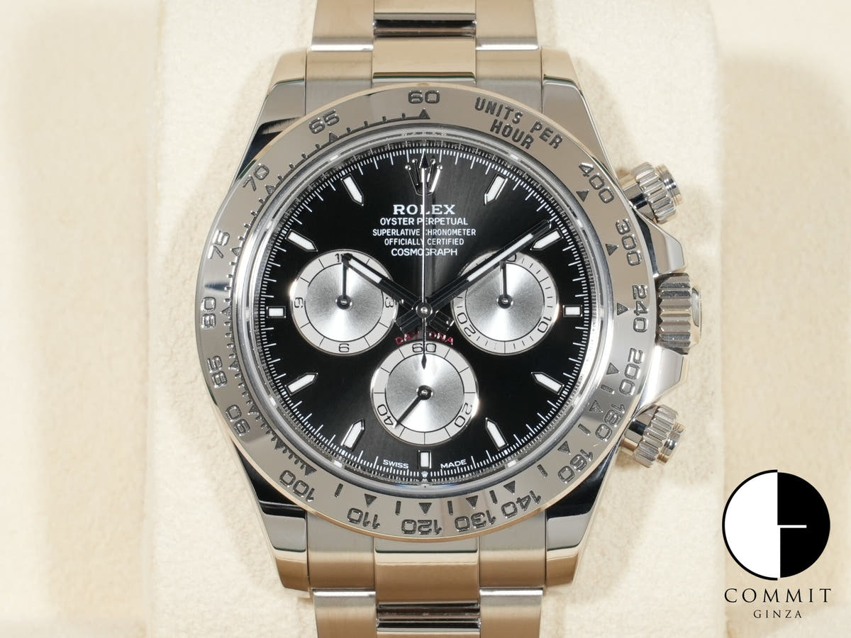 Rolex Daytona Ref. 126509 White Gold with Bright Black and Steel Dial, Excellent Condition 9ao38rup