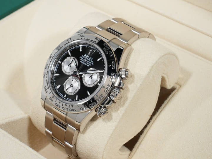 Rolex Daytona Ref. 126509 White Gold with Bright Black and Steel Dial, Excellent Condition 9ao38rup
