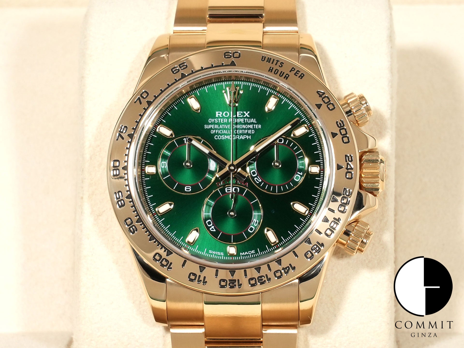 ロレックス デイトナ Ref.116508 イエローゴールド グリーン文字盤 美品 5srafs7e