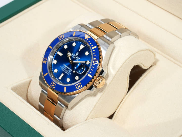 Rolex Submariner Date Ref. 126613LB Stainless Steel/Yellow Gold Blue Dial Excellent Condition (q7rgrd2w)