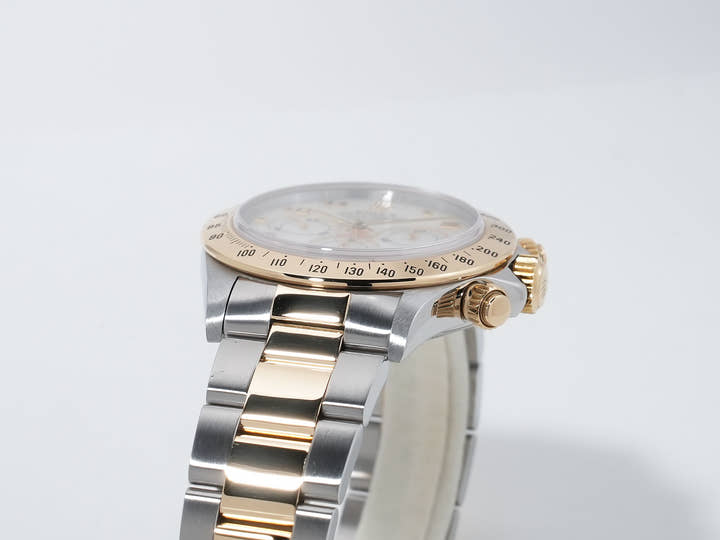 Rolex Daytona El Primero Ref. 16523NA Stainless Steel/Yellow Gold White Shell Arabic Dial Excellent Condition e5hscj4y