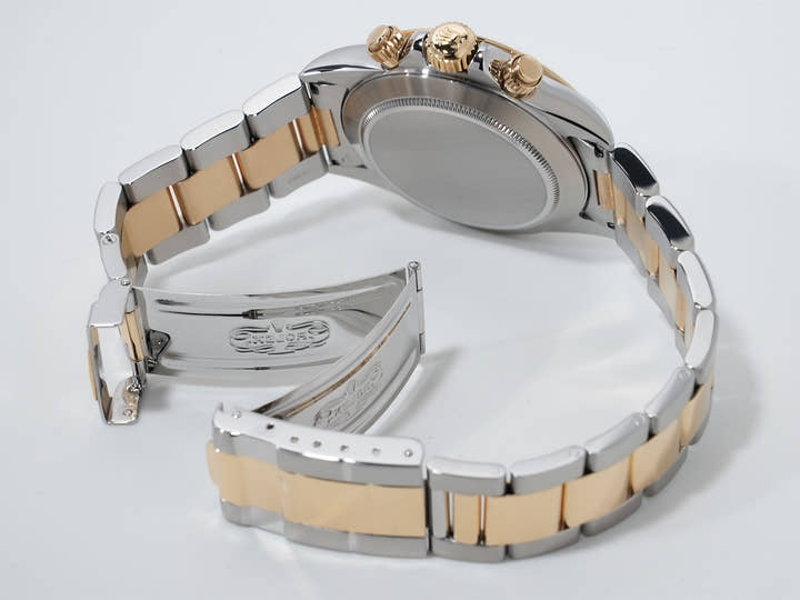 Rolex Daytona El Primero Ref. 16523NA Stainless Steel/Yellow Gold White Shell Arabic Dial Excellent Condition e5hscj4y