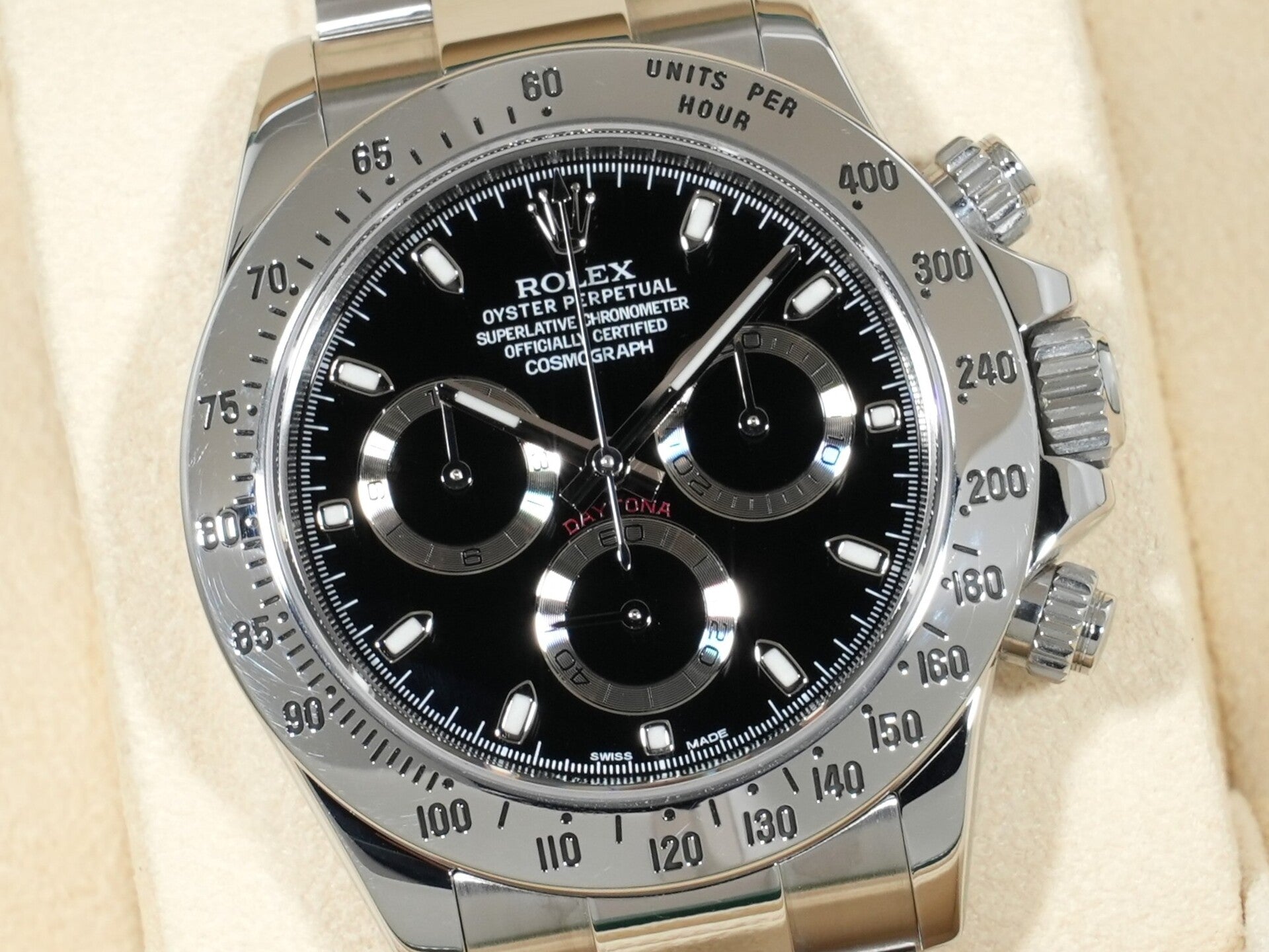 Pre-owned Rolex Daytona Ref. 116520 Stainless Steel Black Dial 9toza8cw
