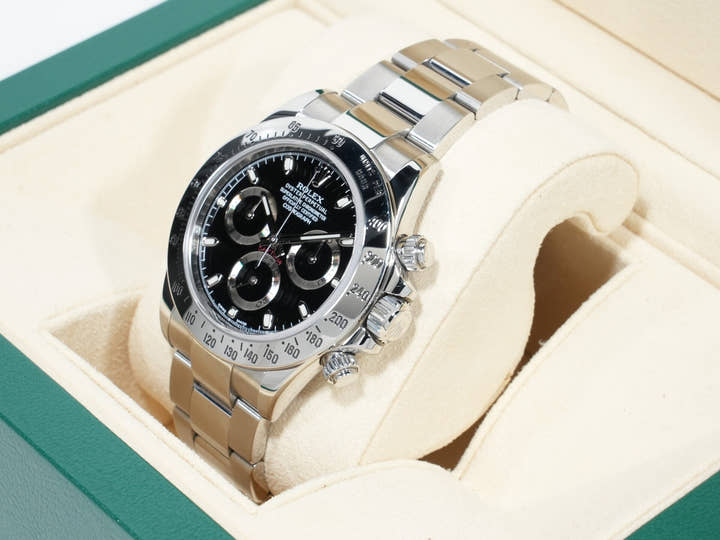 Pre-owned Rolex Daytona Ref. 116520 Stainless Steel Black Dial 9toza8cw