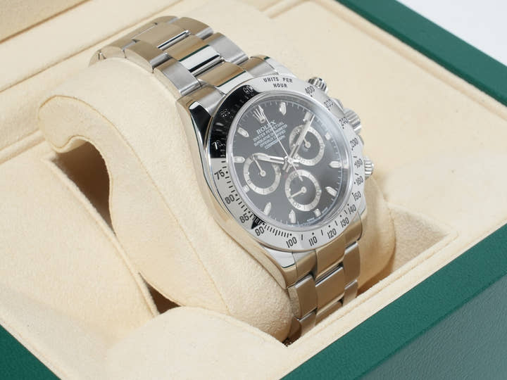 Pre-owned Rolex Daytona Ref. 116520 Stainless Steel Black Dial 9toza8cw